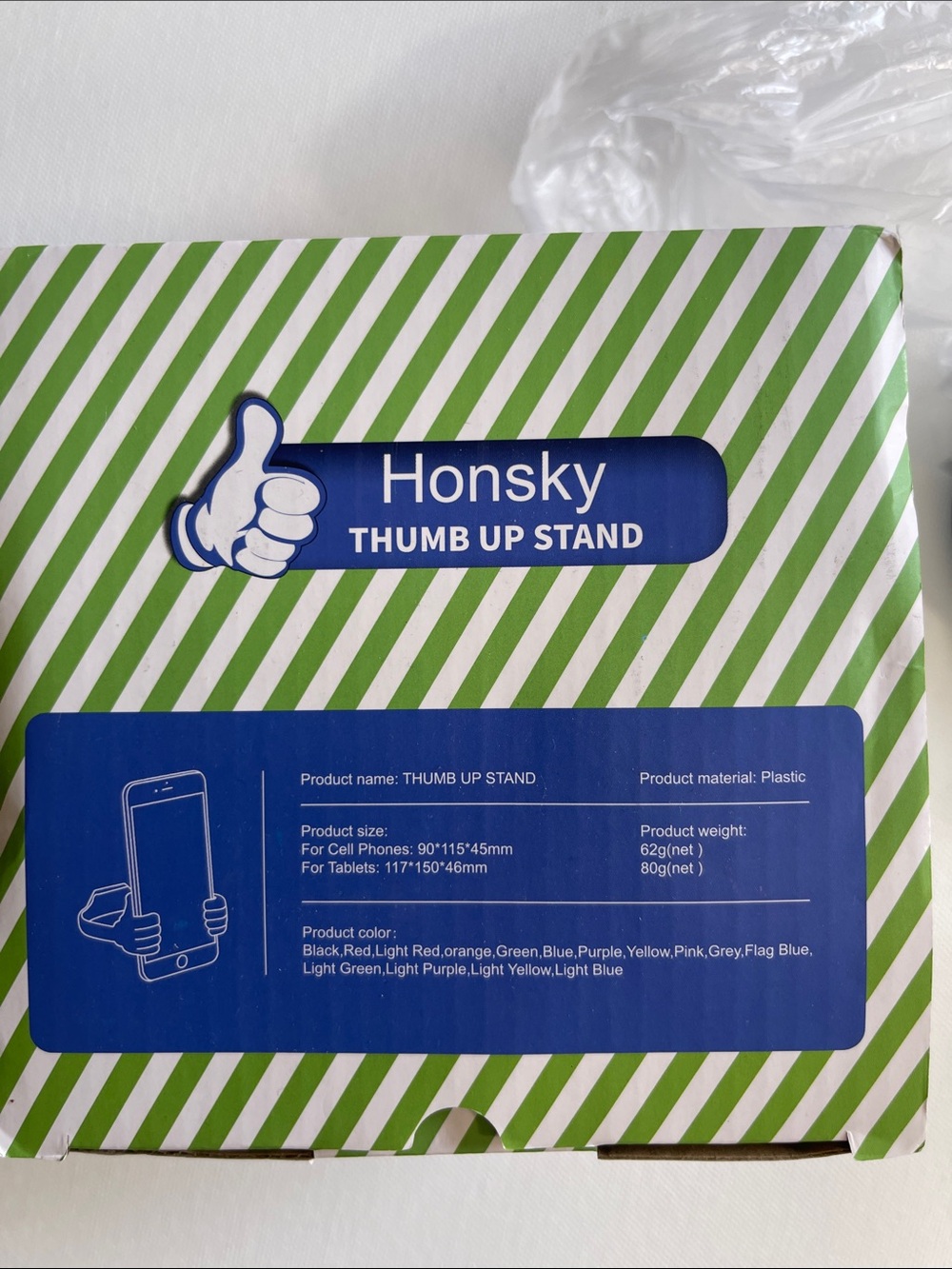 Honsky Thumb Up Stand - Blue and White